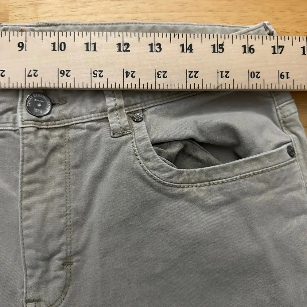 Tommy Bahama Jeans Mens 34x30 Khaki Cotton Stretch Pants Marlin‎ Logo